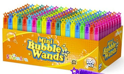 Mini Bubble Wands, Bulk Party Favor for Kids, Goodie Bags, Carnival Prizes, Wedding, Summer Bubble Toys for Kids, School Classroom Prizes