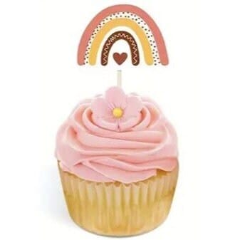 Peaceful Bohemian Vibes: Flower School Bus Cake Toppers - 60s Theme