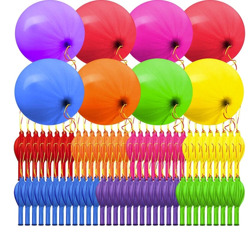 Punch Balloons, Assorted Colors Punching Balloons, Party Balloons, Neon Punch Ball, Party Favors for Birthday, Wedding, Pool Party Supplies