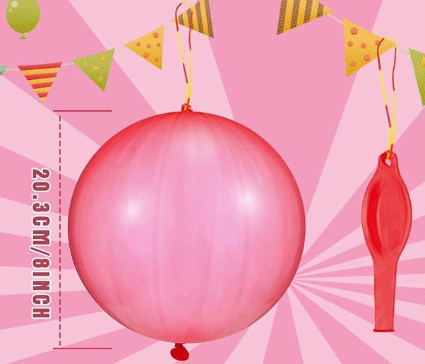 Punch Balloons, Assorted Colors Punching Balloons, Party Balloons, Neon Punch Ball, Party Favors for Birthday, Wedding, Pool Party Supplies