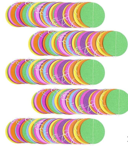 Rainbow Garland Circle Dots, Colorful Paper Garland, Rainbow Decorations Birthday, Baby Shower, Classroom, Candyland Streamers Party Supplies