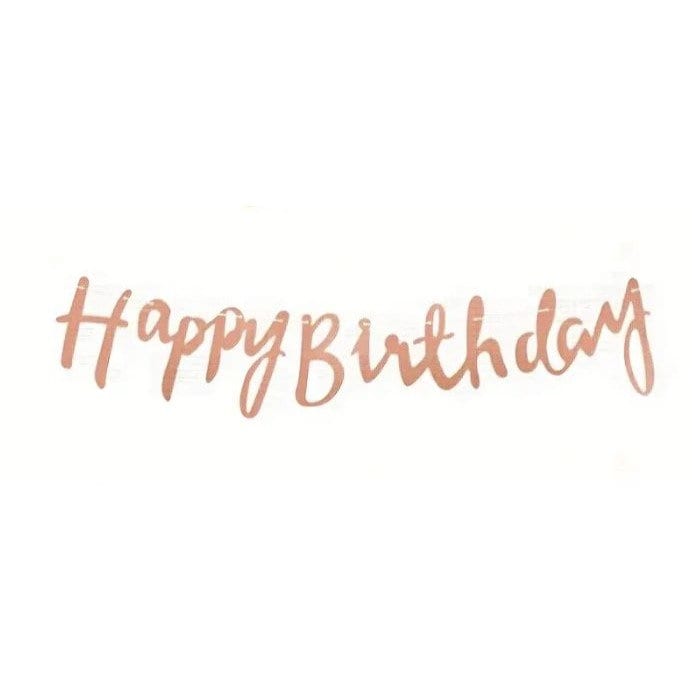 Rose Gold happy birthday banner- Make Your Birthday Party Memorable with this HAPPY BIRTHDAY Hanging Flag Banner!