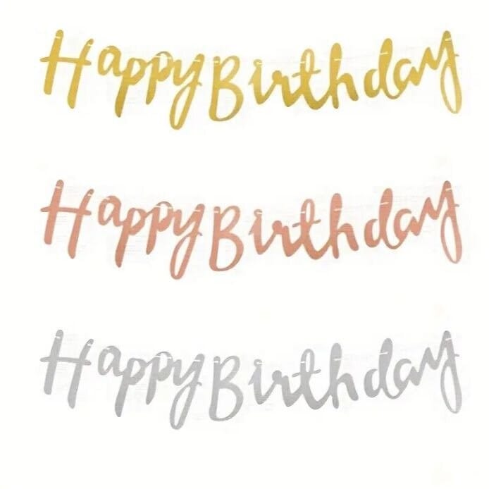 Rose Gold happy birthday banner- Make Your Birthday Party Memorable with this HAPPY BIRTHDAY Hanging Flag Banner!