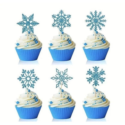 Snowflake Cake Toppers: Festive Cake Decorations