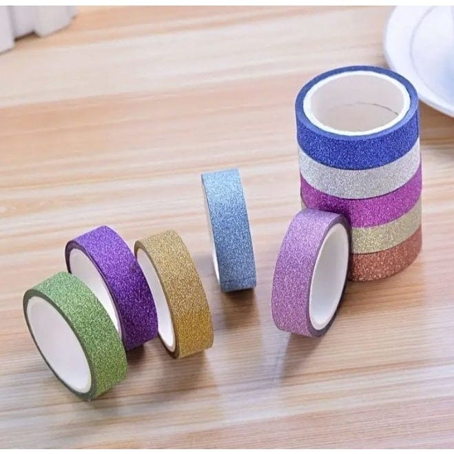 Sparkle & Shine: Foil Glitter Tape Set for DIY Crafts, Albums, and More! Add Glam to Your Creations with Radiant Tape!