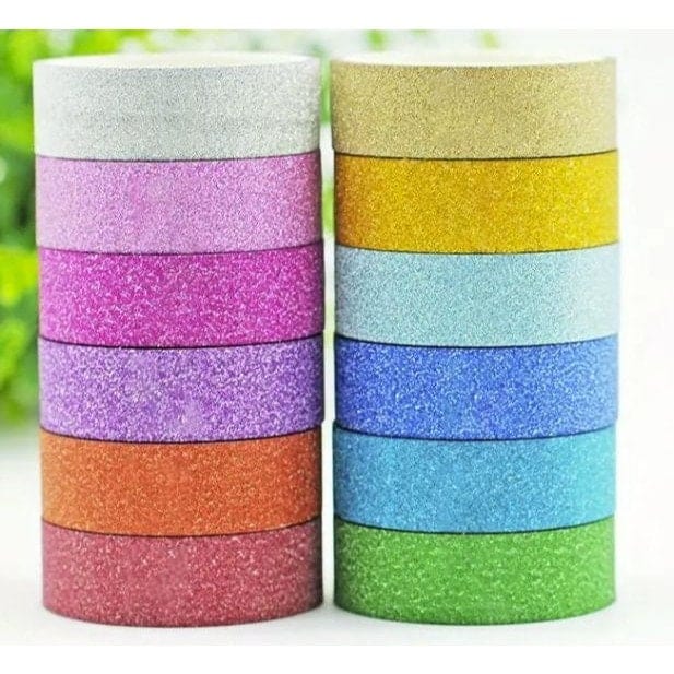 Sparkle & Shine: Foil Glitter Tape Set for DIY Crafts, Albums, and More! Add Glam to Your Creations with Radiant Tape!