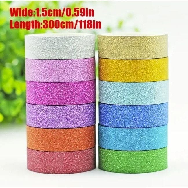 Sparkle & Shine: Foil Glitter Tape Set for DIY Crafts, Albums, and More! Add Glam to Your Creations with Radiant Tape!