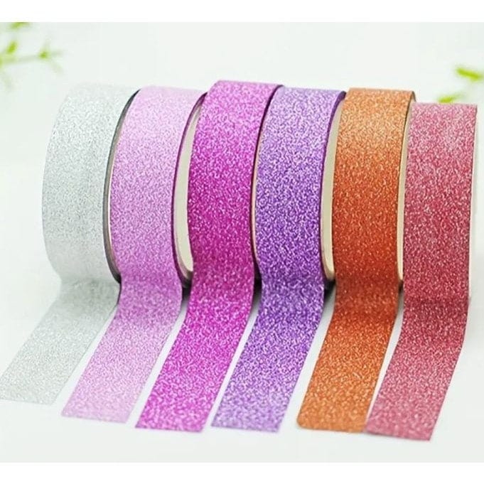 Sparkle & Shine: Foil Glitter Tape Set for DIY Crafts, Albums, and More! Add Glam to Your Creations with Radiant Tape!