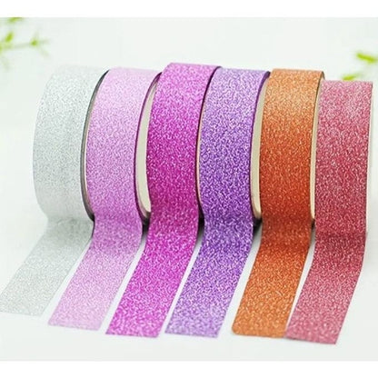 Sparkle & Shine: Foil Glitter Tape Set for DIY Crafts, Albums, and More! Add Glam to Your Creations with Radiant Tape!