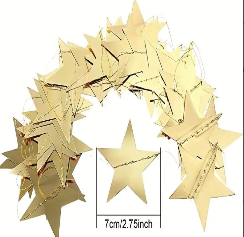Sparkling Star Banner Decoration, Bright Golden Stars Hanging Banners Background For Engagement Weddings, Baby Showers, Birthdays & Parties!