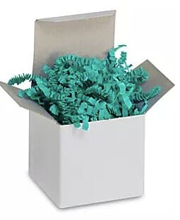 Teal Crinkle Paper, Void filler, Shredded paper, Gift box filler & Wrapping, Basket Cushioning, wedding gift box, Paper Party supplies