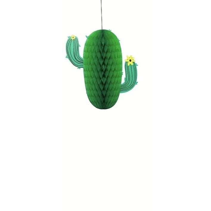 Three-dimensional Cactus Honeycomb Ornament Cactus Ball Decoration Party Decoration 3-Piece Latte Flower Set