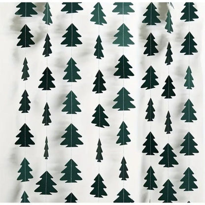 8 strings of Mini Christmas trees garland hanging