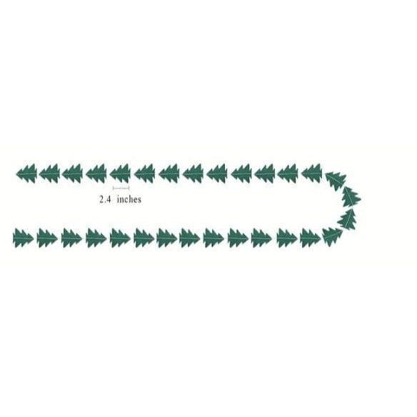 Mini Christmas tree size on the garland