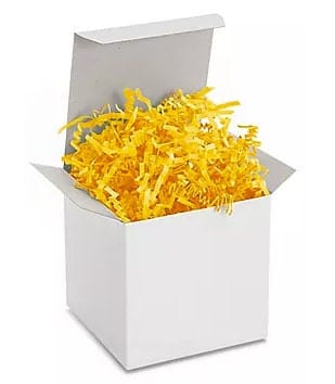 Yellow crinkle cut in a white box