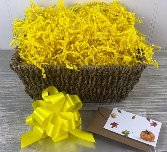 Yellow crinkle cut in a basket 