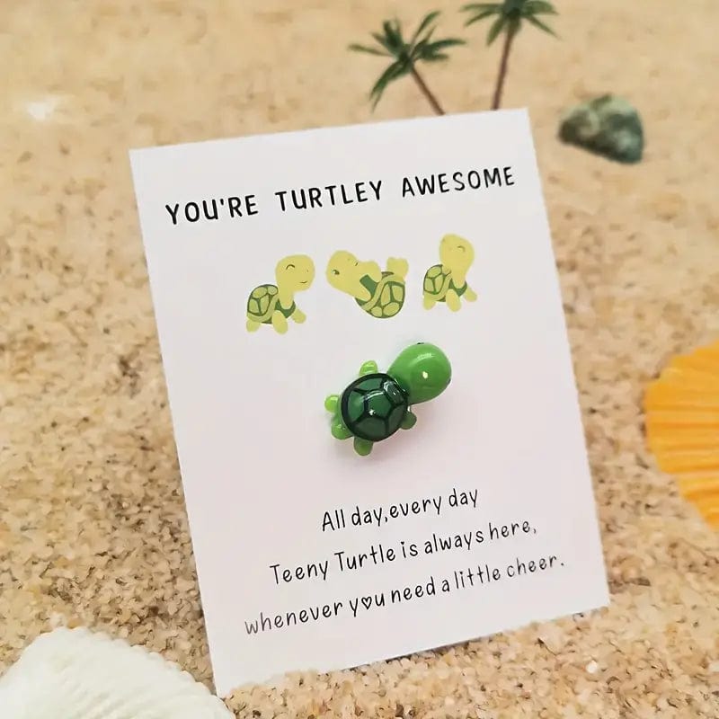 Little turtle on card
